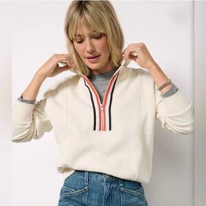 EVEREVE Women's Cream 1/2 Zip-Up Top